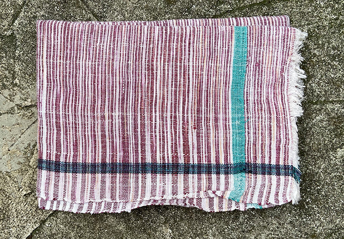 Auntie Oti brown natural dye check kitchen towels